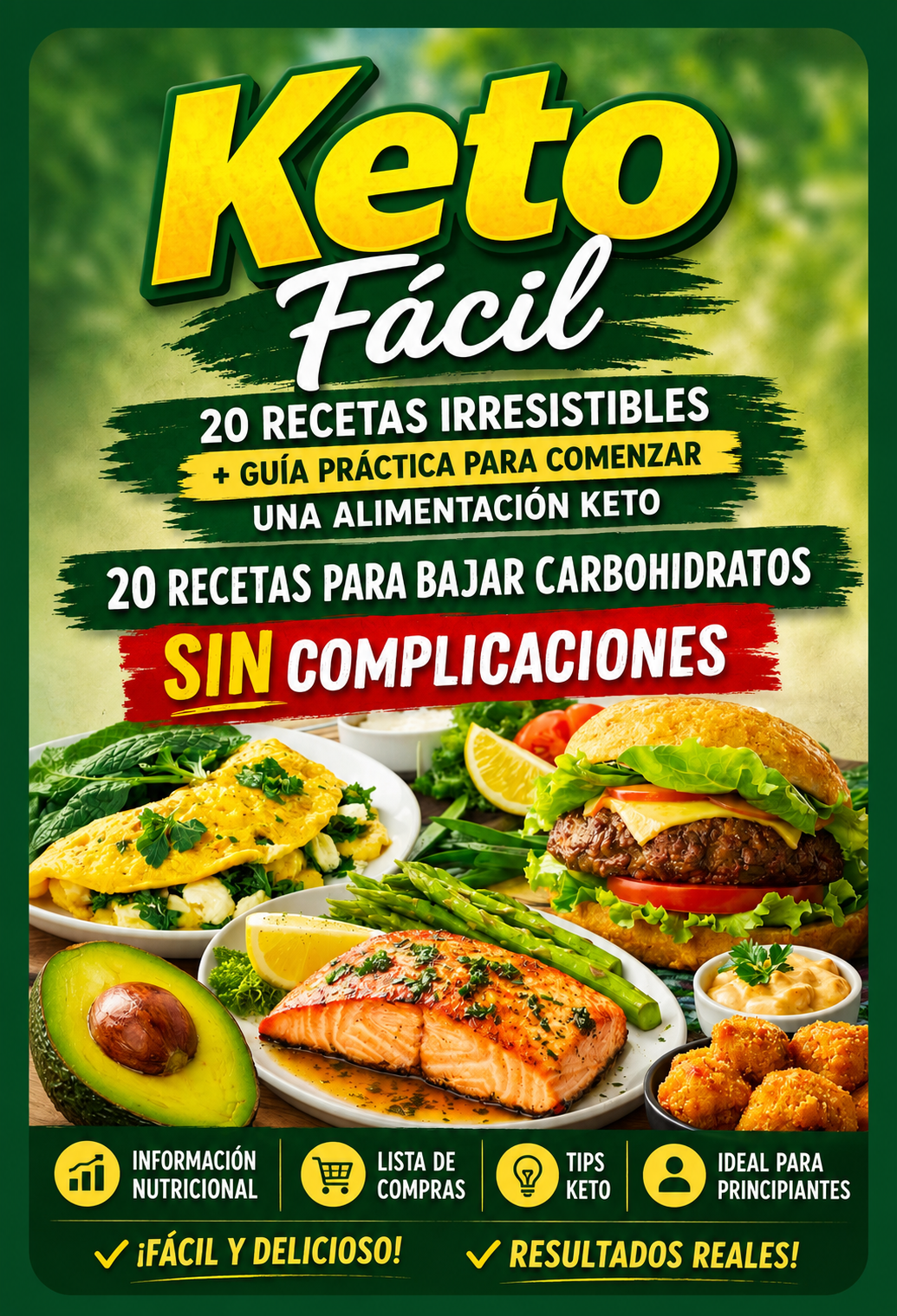 Keto Fácil: 20 Recetas + Guía Práctica